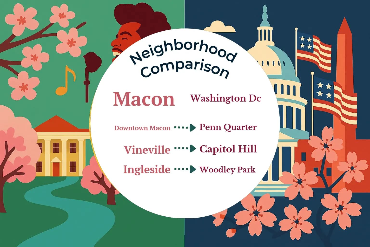 Macon vs Washington DC Neighborhood Comparison