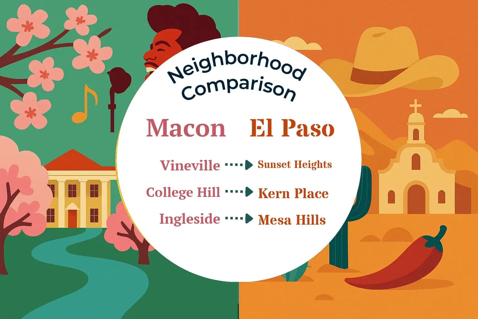 Macon vs El Paso Neighborhood Comparison