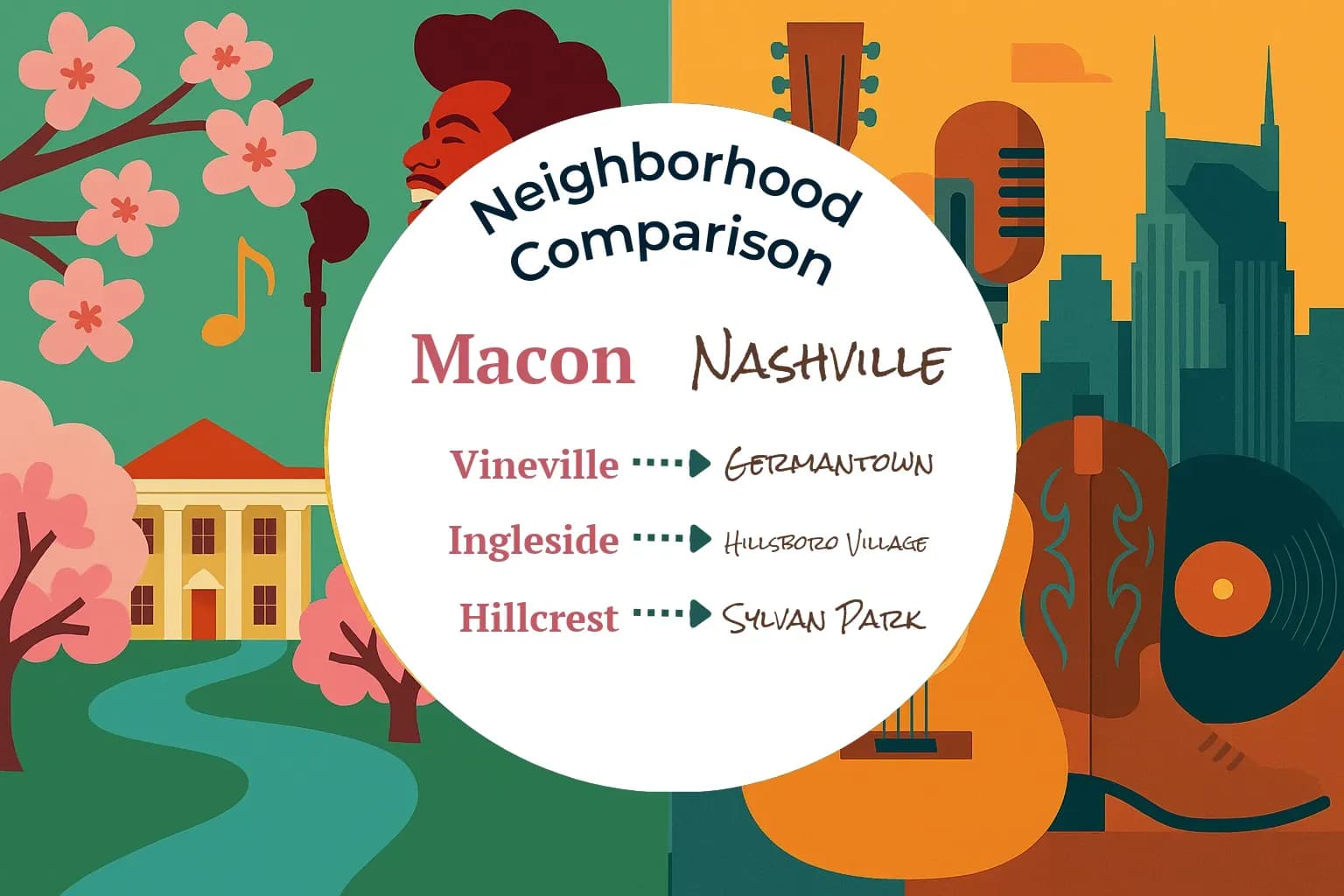 Macon vs Nashville Neighborhood Comparison