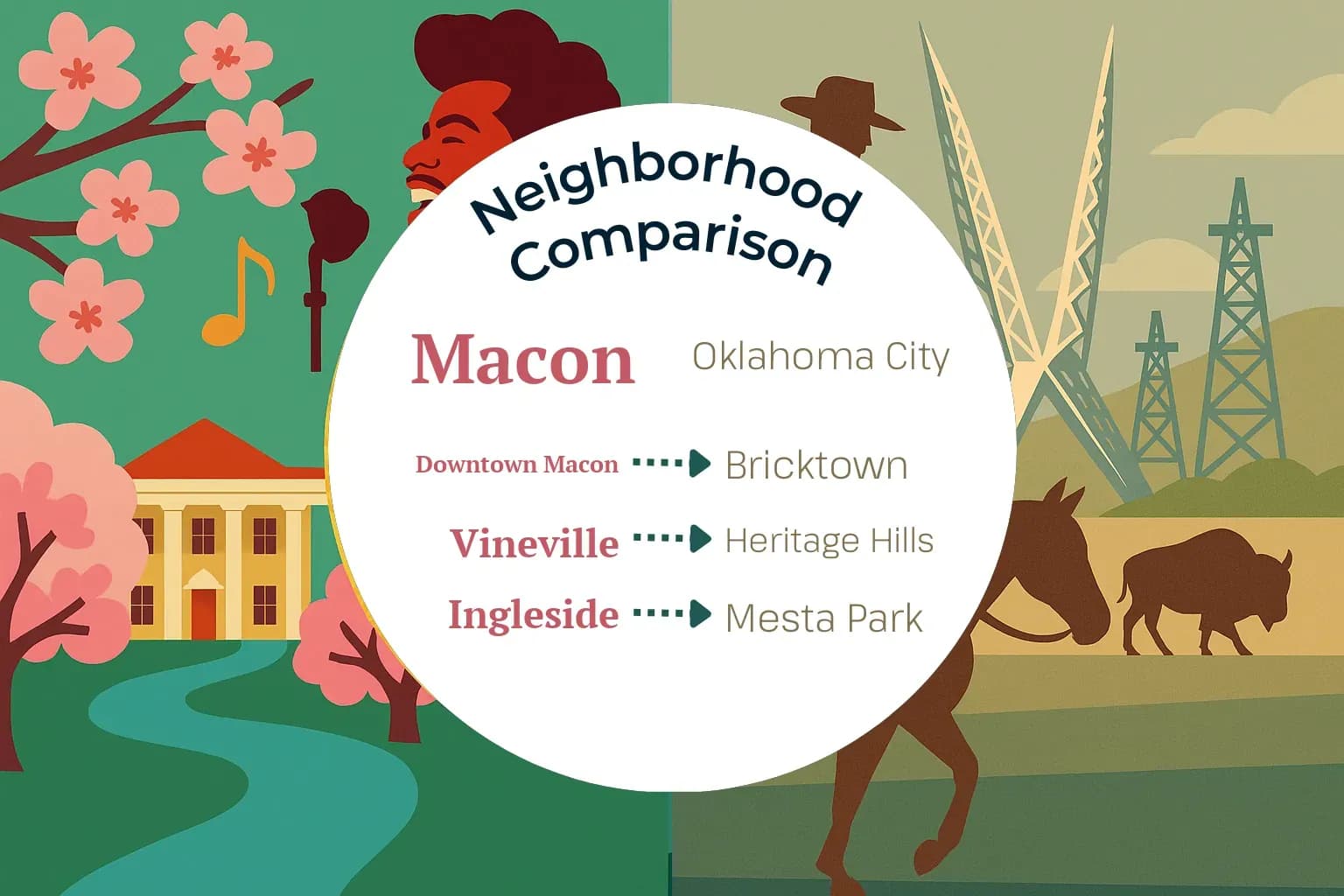 Macon vs Oklahoma City Neighborhood Comparison
