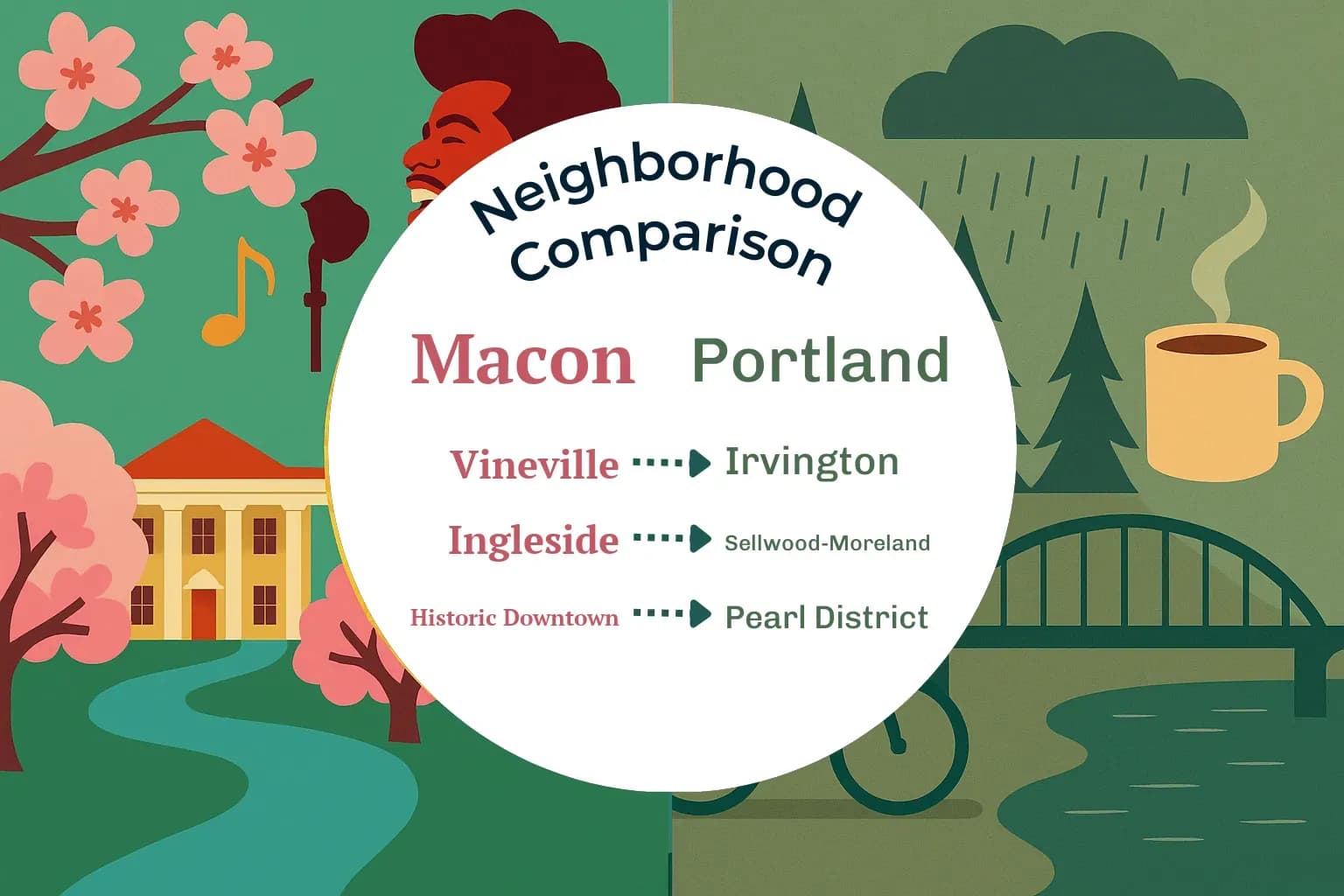 Macon vs Portland Neighborhood Comparison