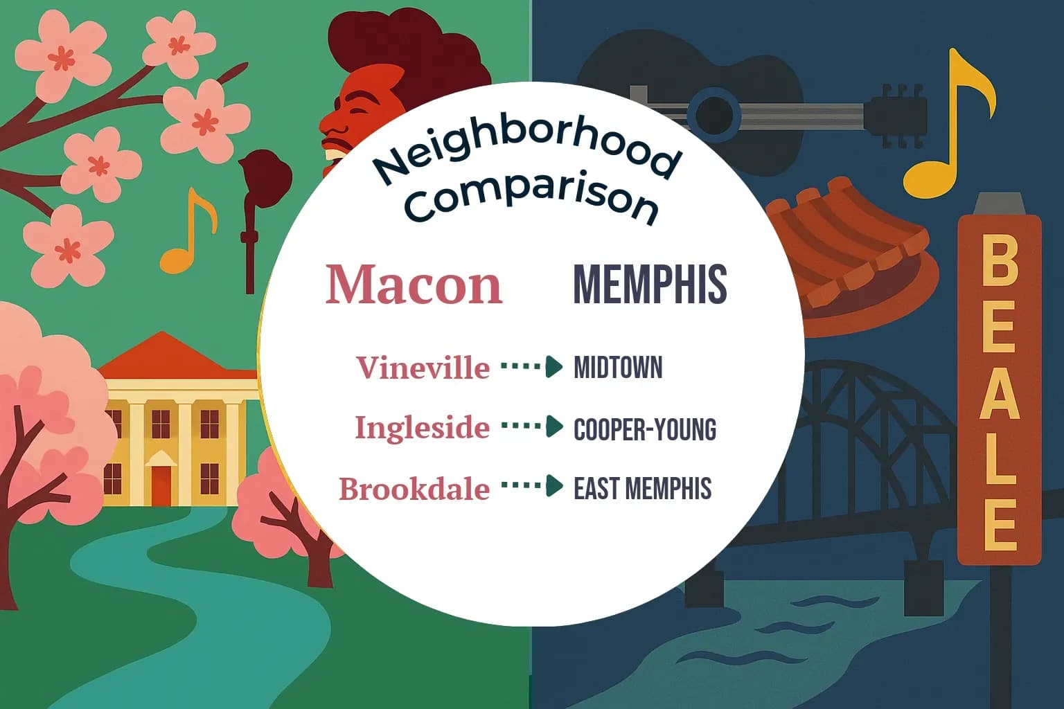 Macon vs Memphis Neighborhood Comparison