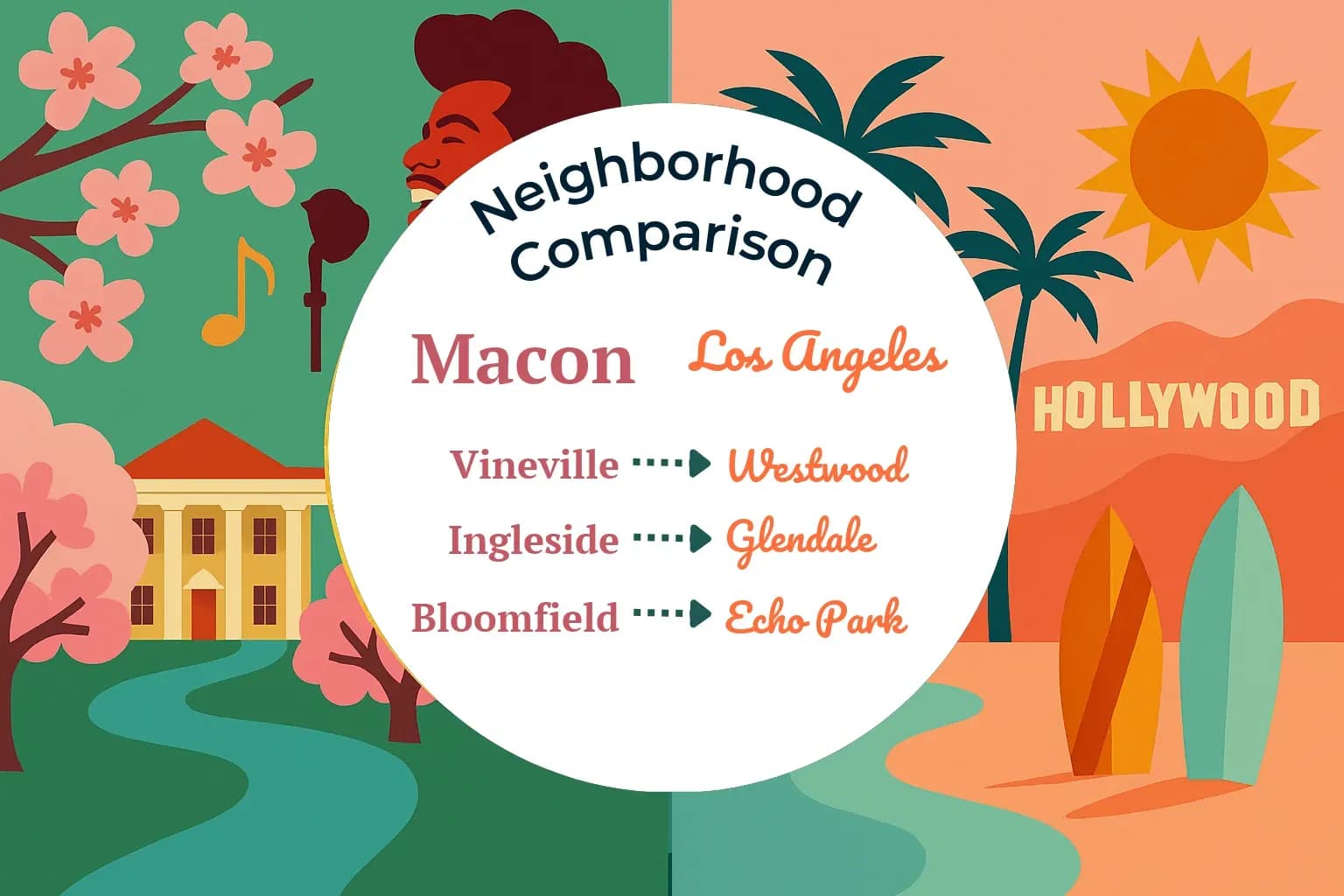 Macon vs Los Angeles Neighborhood Comparison