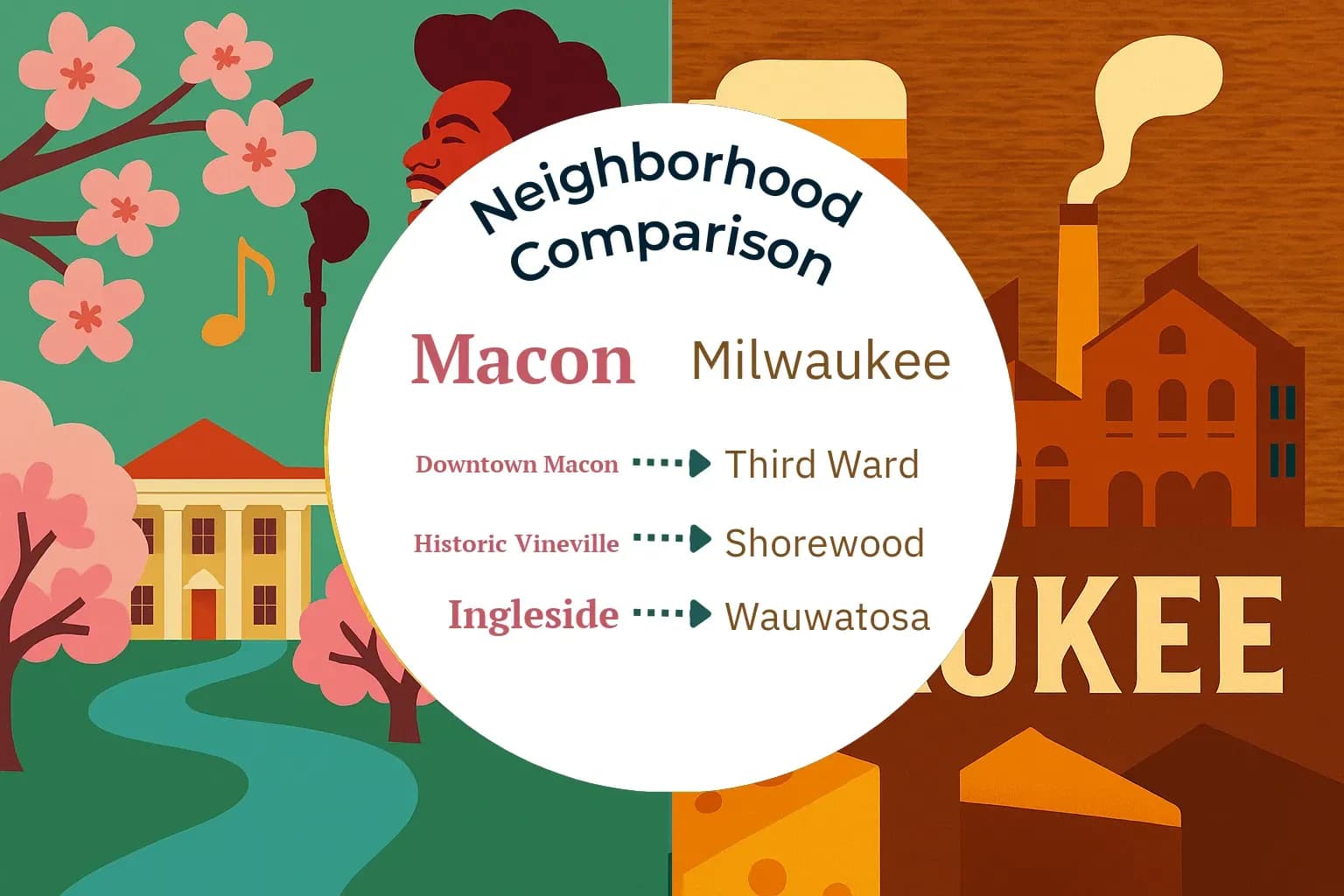 Macon vs Milwaukee Neighborhood Comparison