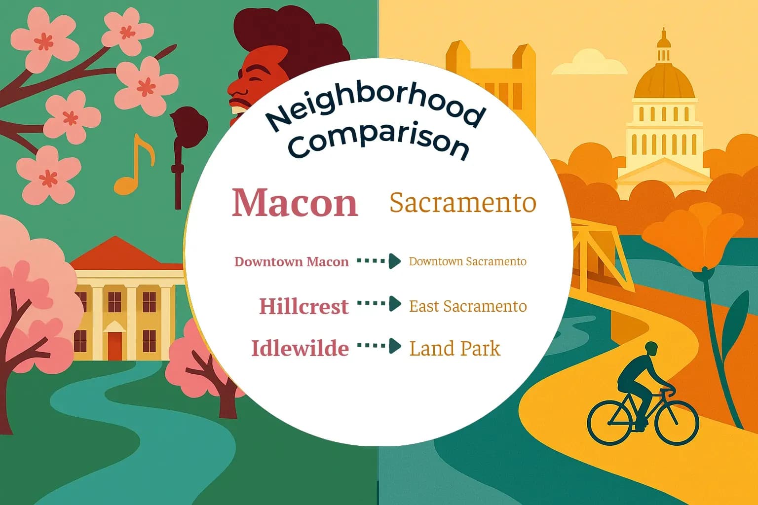 Macon vs Sacramento Neighborhood Comparison