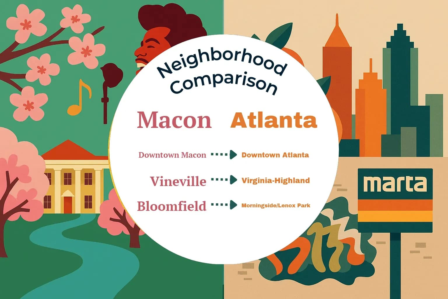 Macon vs Atlanta Neighborhood Comparison