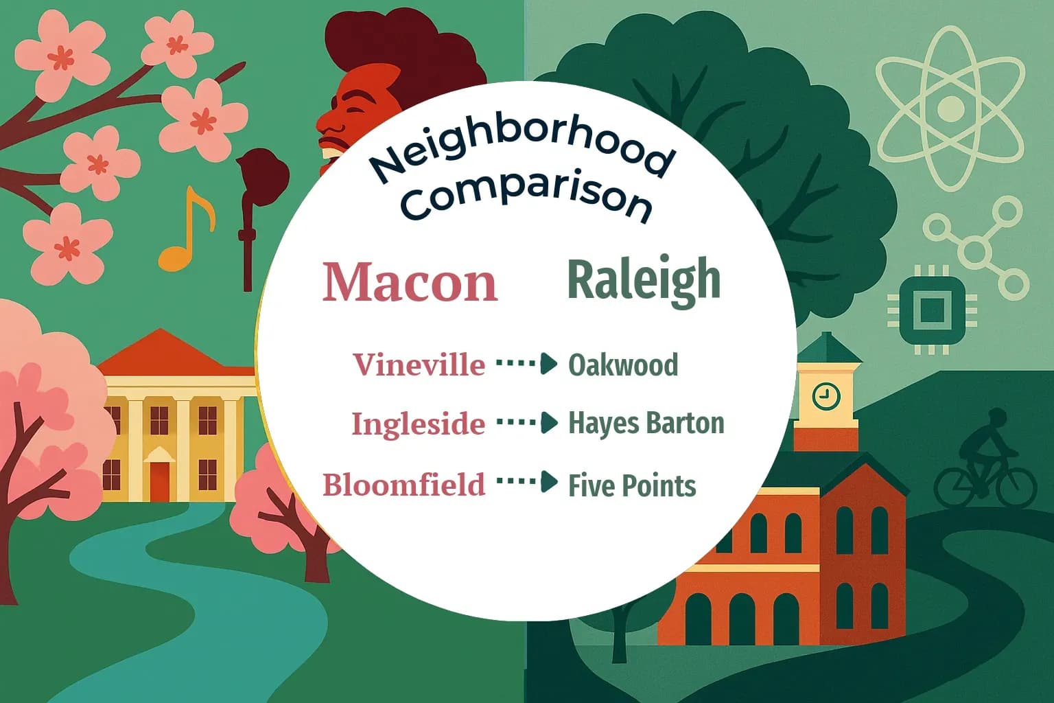 Macon vs Raleigh Neighborhood Comparison