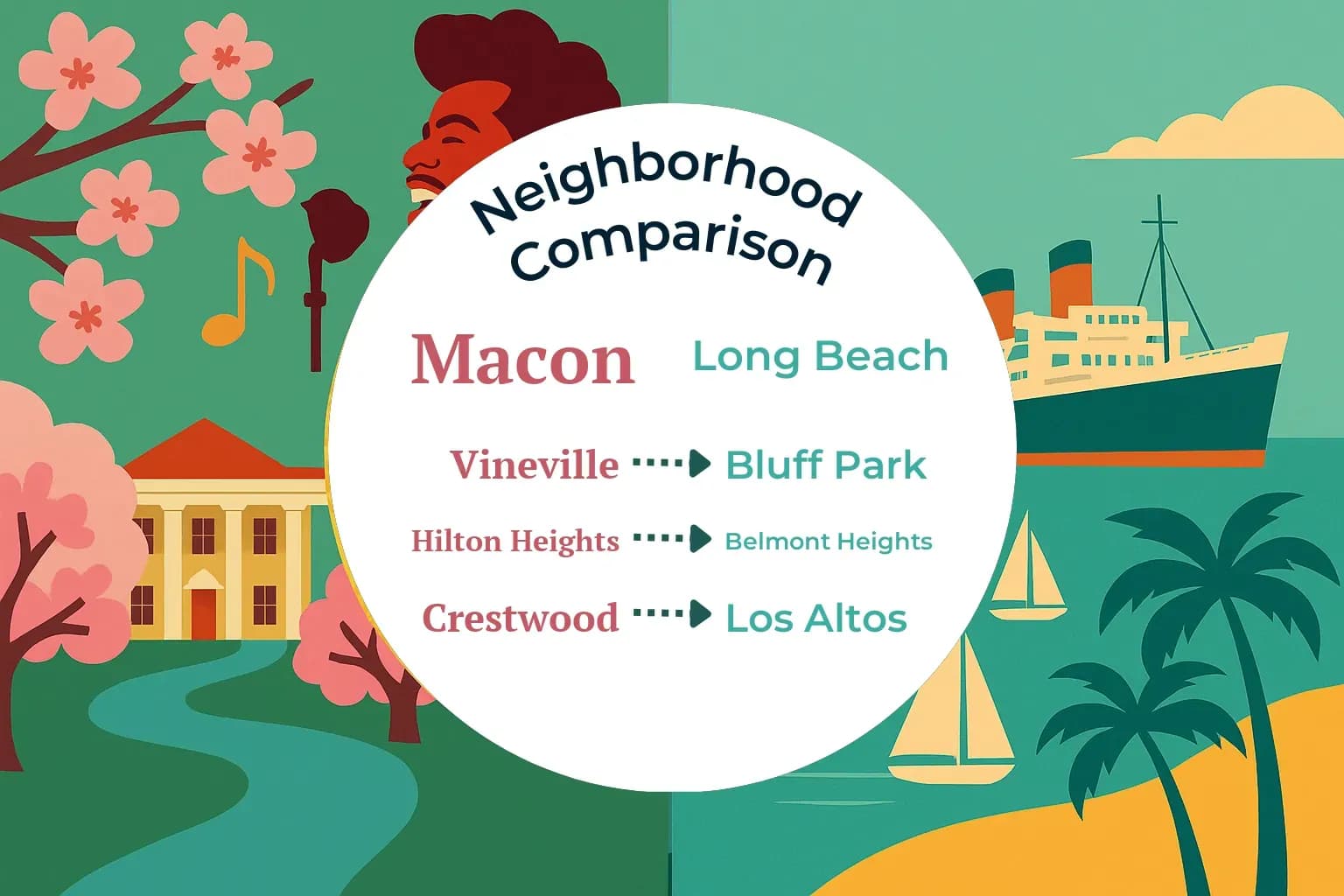 Macon vs Long Beach Neighborhood Comparison