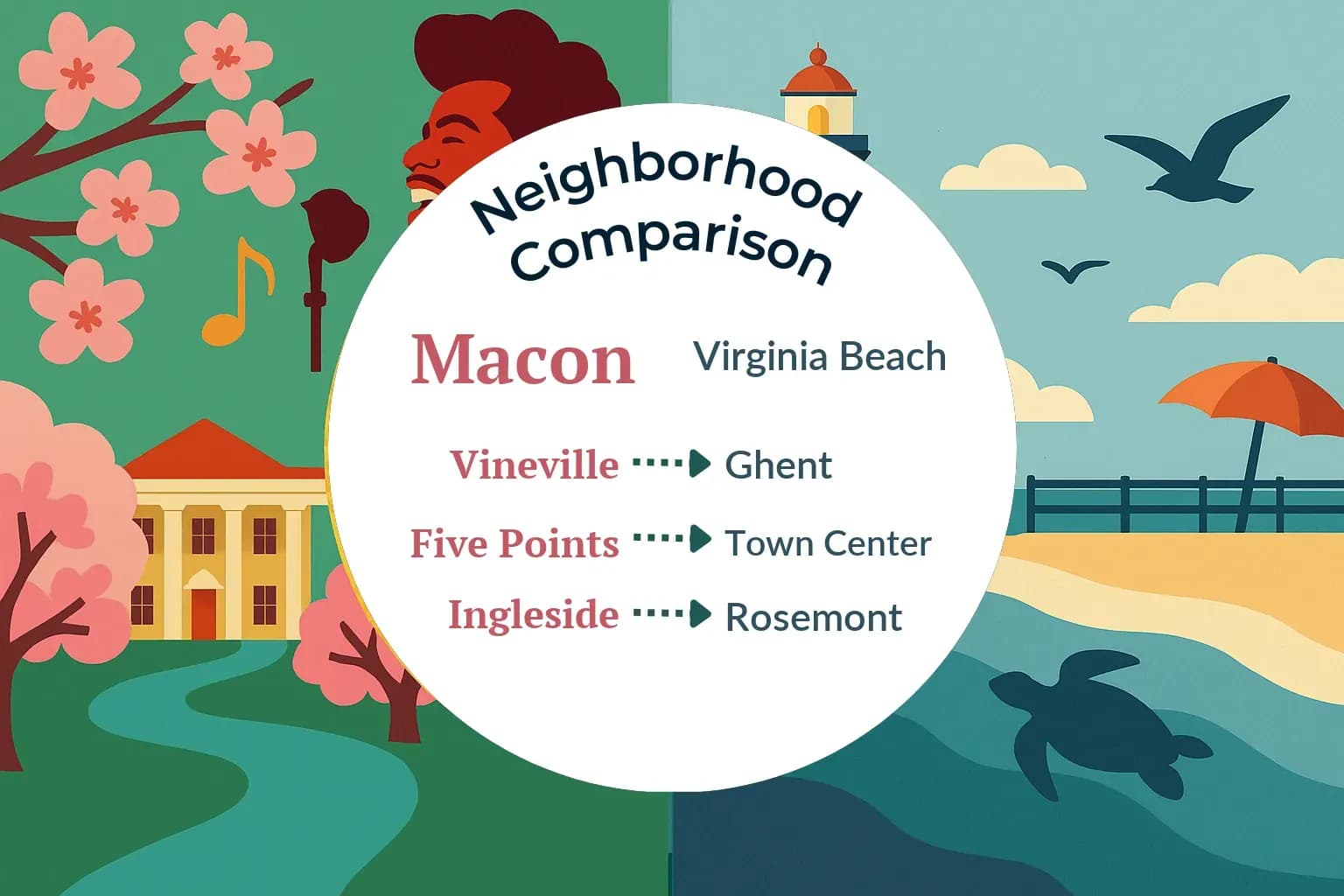 Macon vs Virginia Beach Neighborhood Comparison