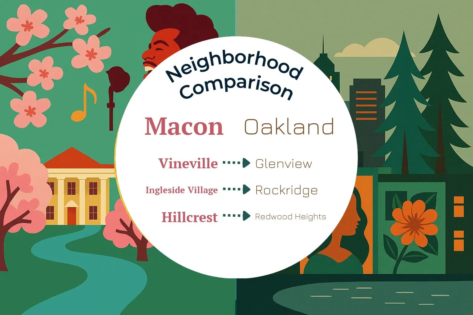 Macon vs Oakland Neighborhood Comparison