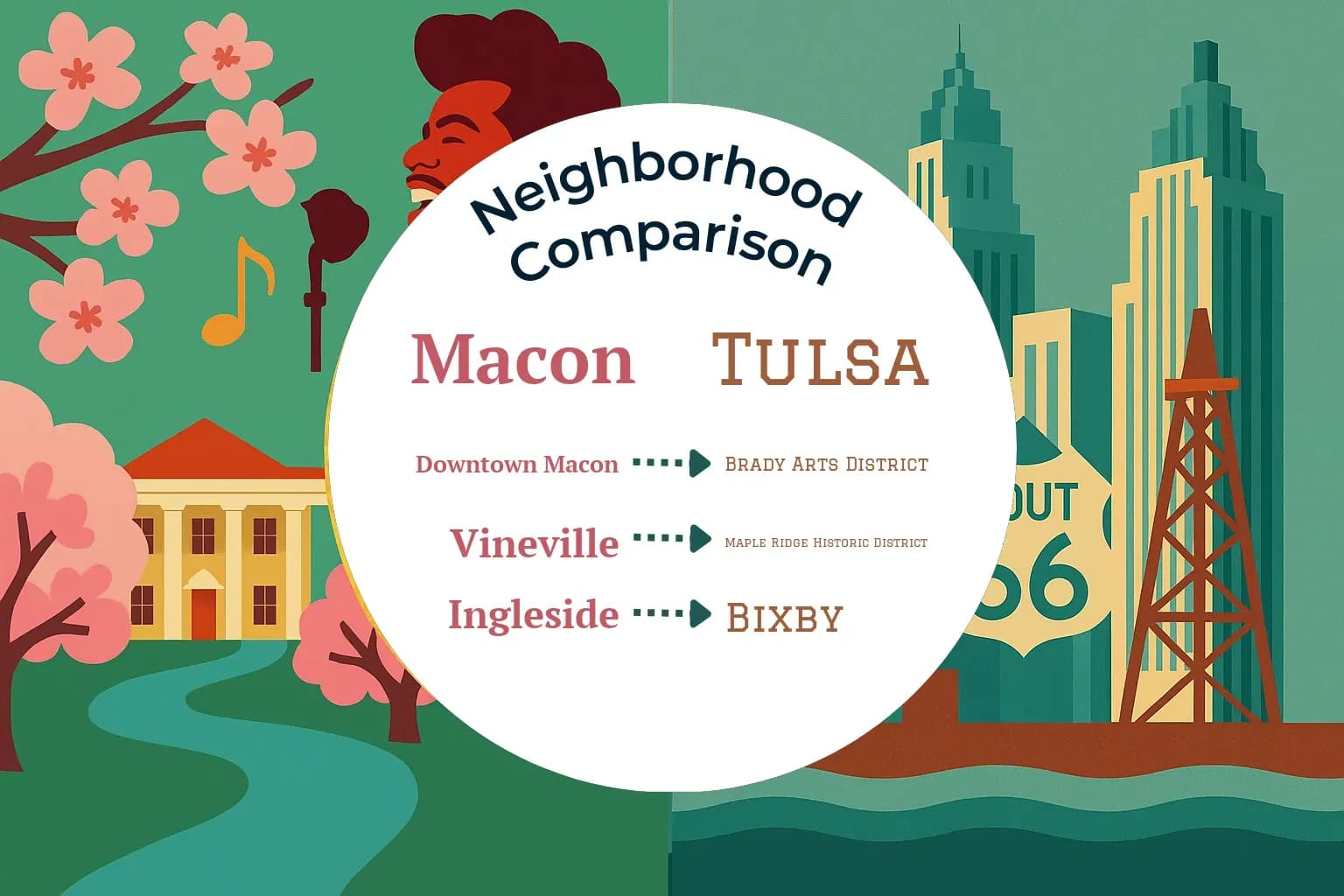 Macon vs Tulsa Neighborhood Comparison