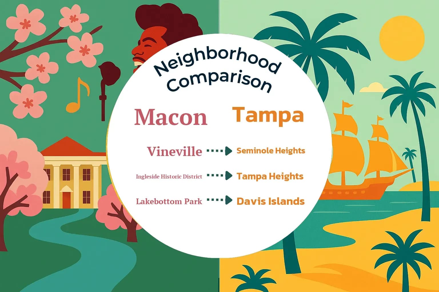 Macon vs Tampa Neighborhood Comparison