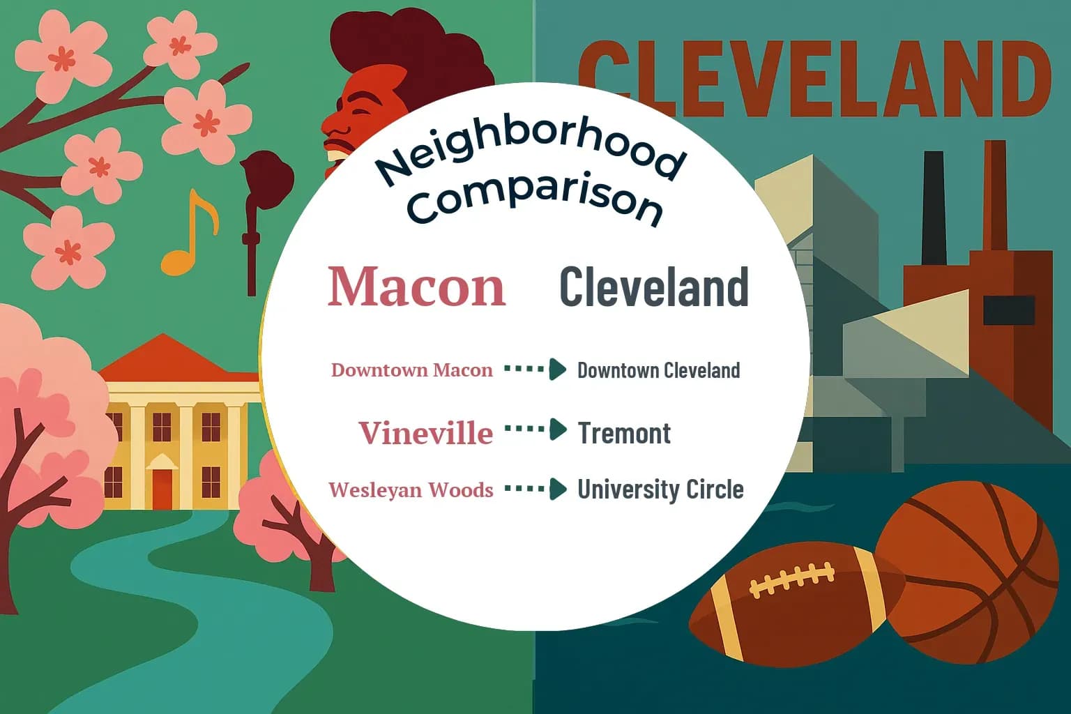 Macon vs Cleveland Neighborhood Comparison