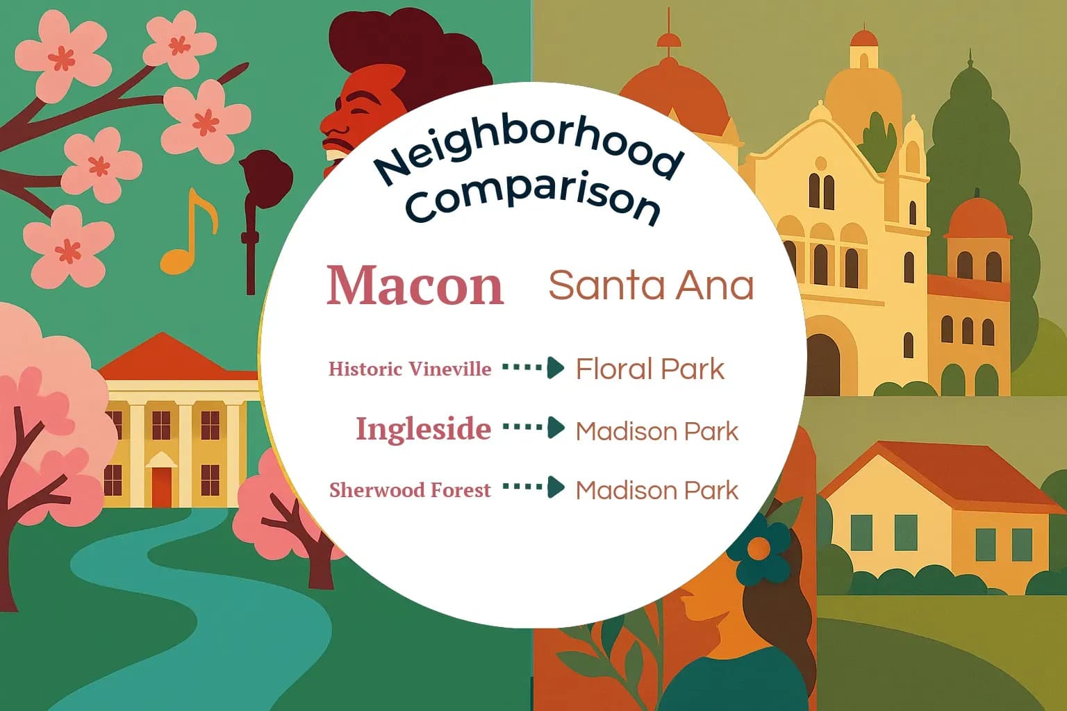 Macon vs Santa Ana Neighborhood Comparison