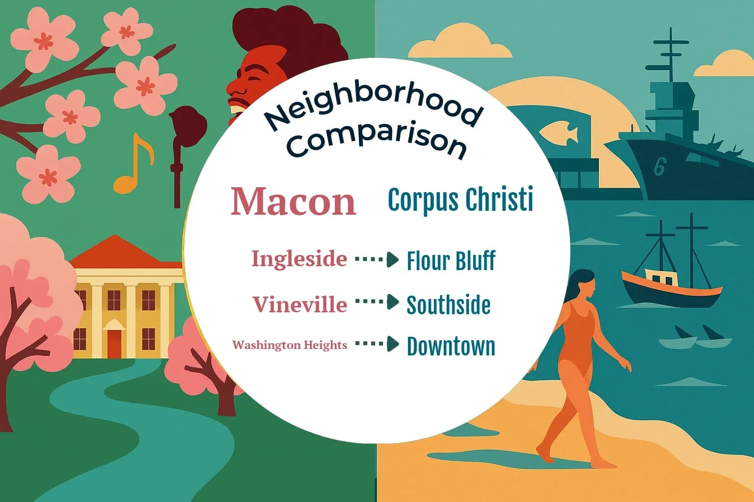 Macon vs Corpus Christi Neighborhood Comparison