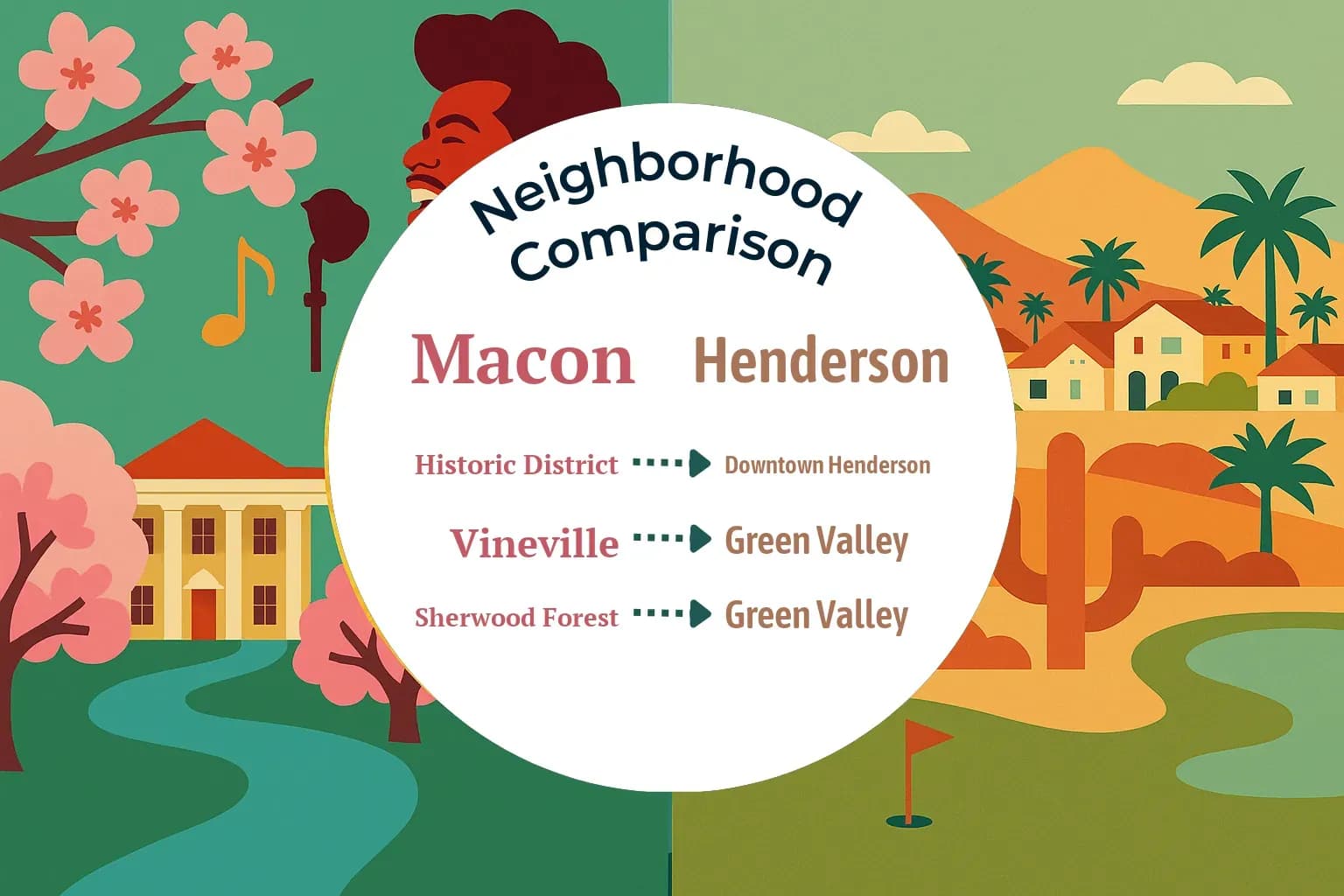 Macon vs Henderson Neighborhood Comparison