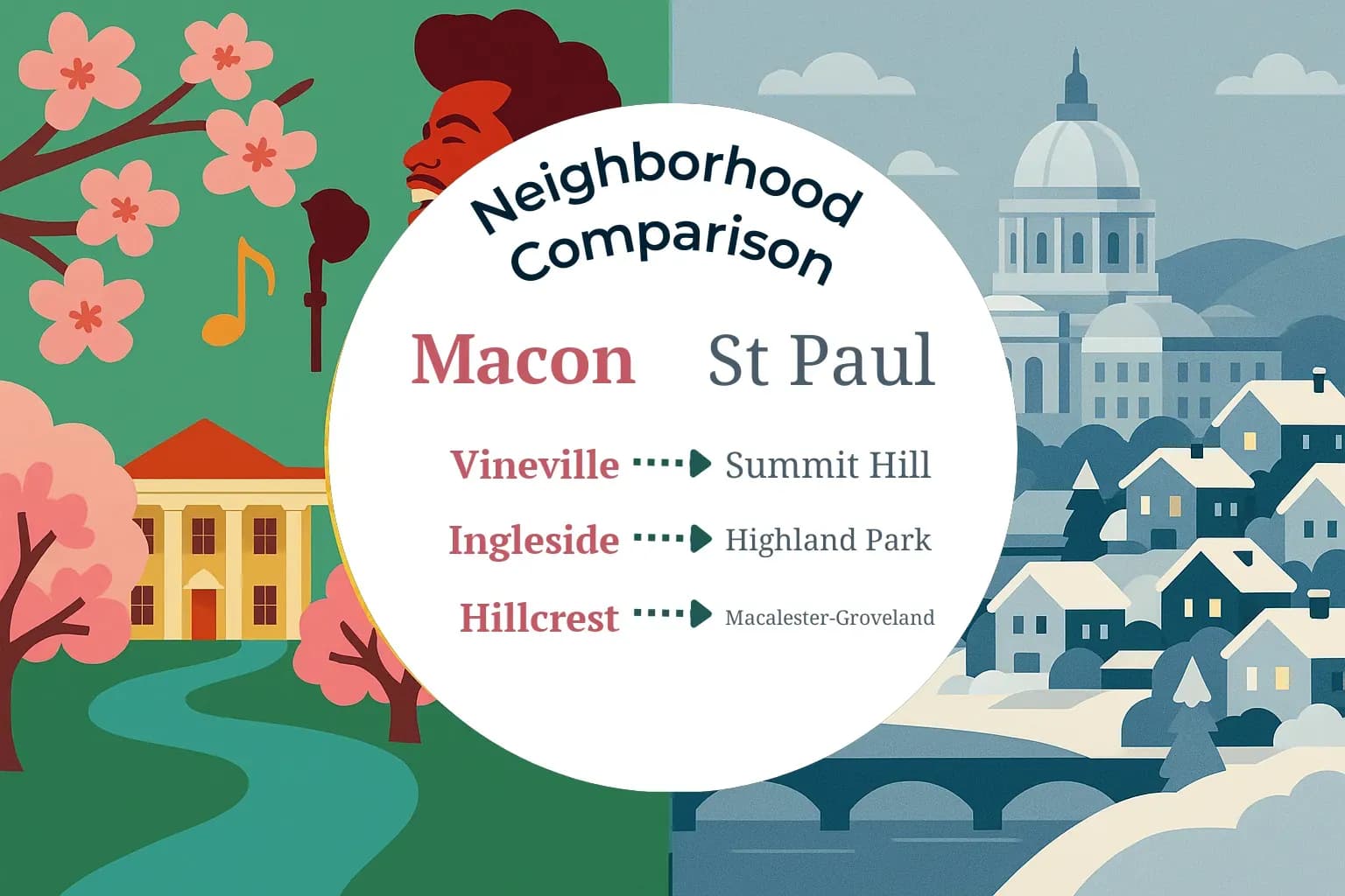 Macon vs St. Paul Neighborhood Comparison
