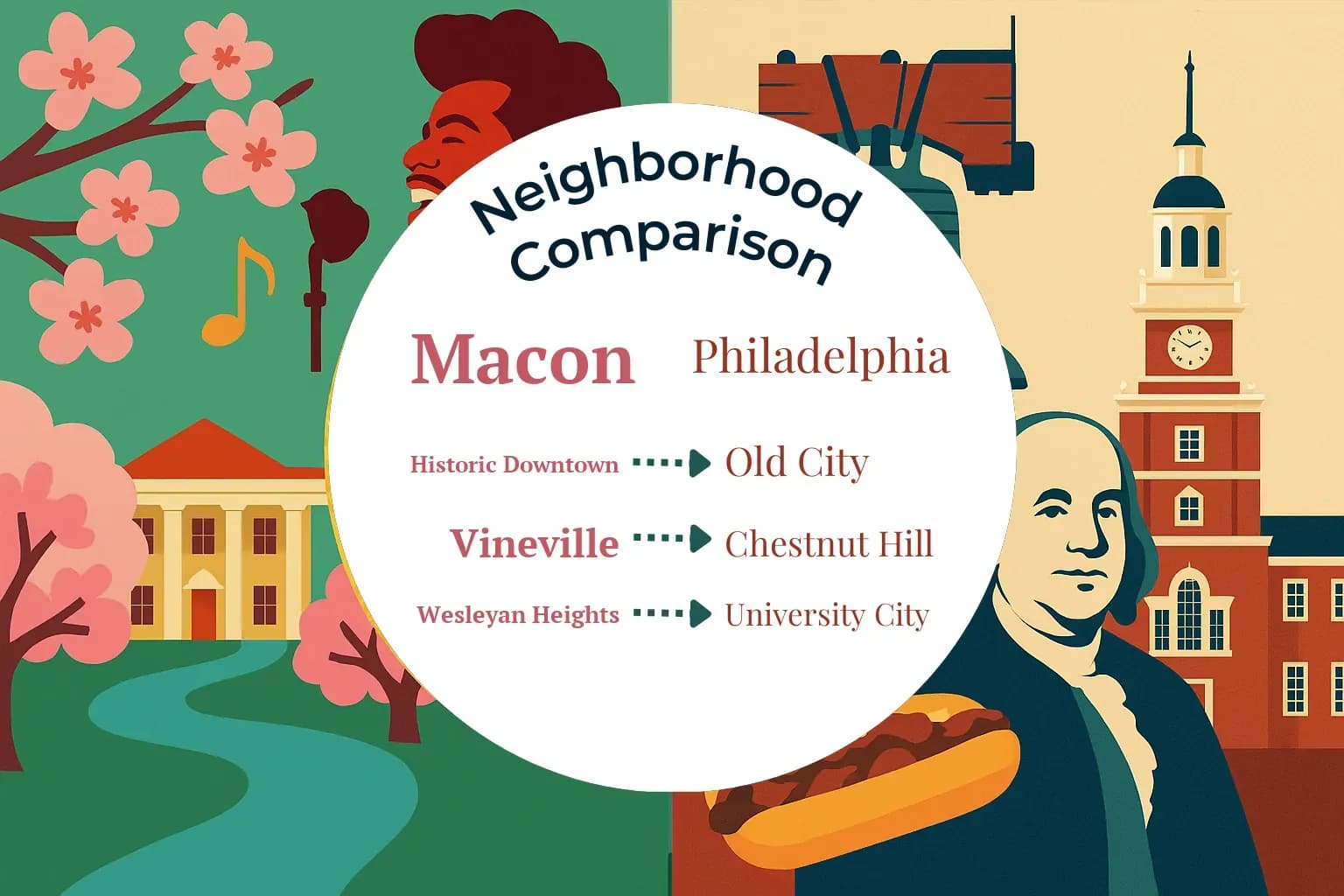 Macon vs Philadelphia Neighborhood Comparison
