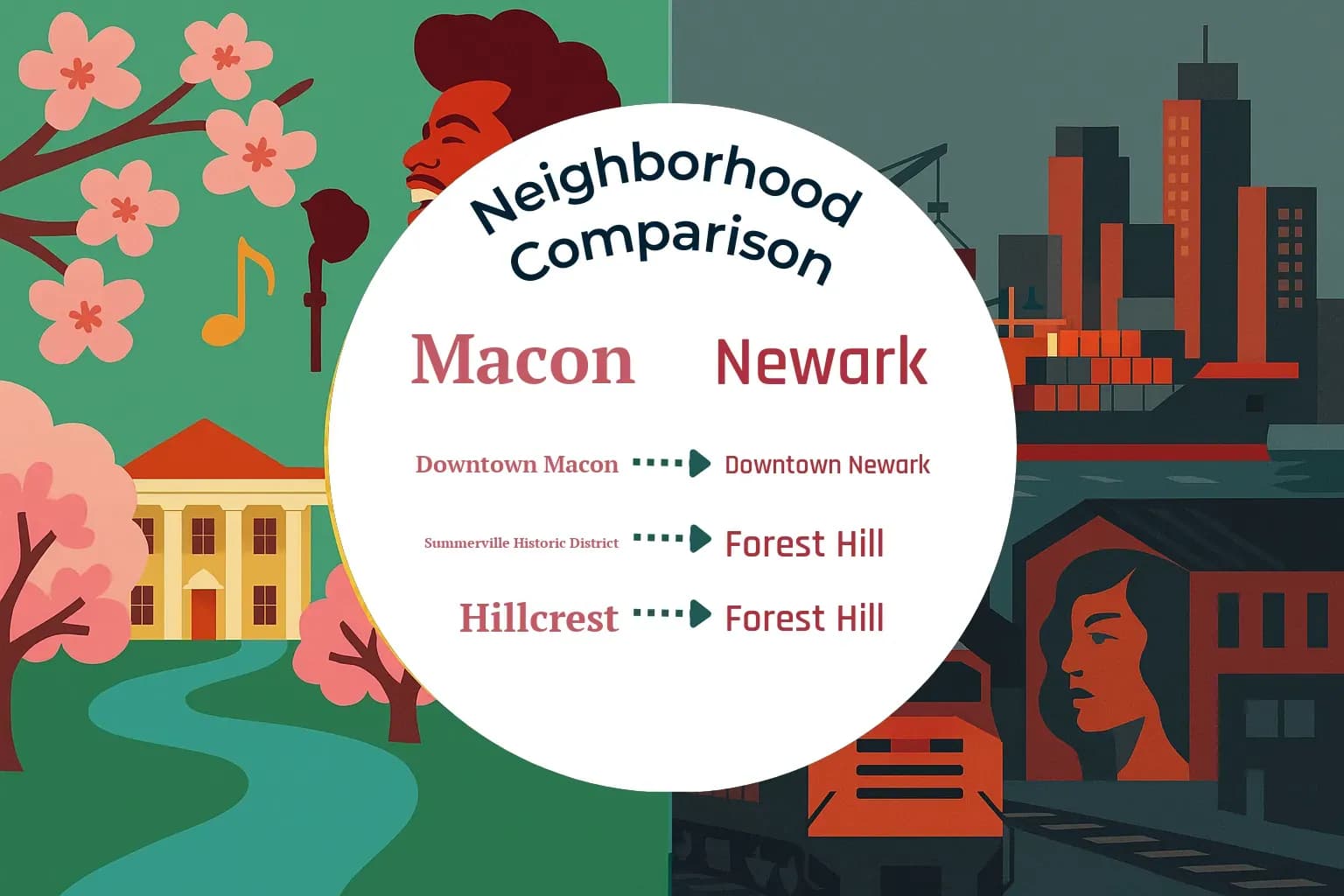 Macon vs Newark Neighborhood Comparison