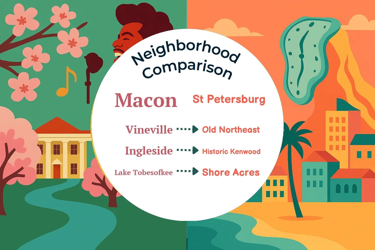 Macon vs St. Petersburg Neighborhood Comparison