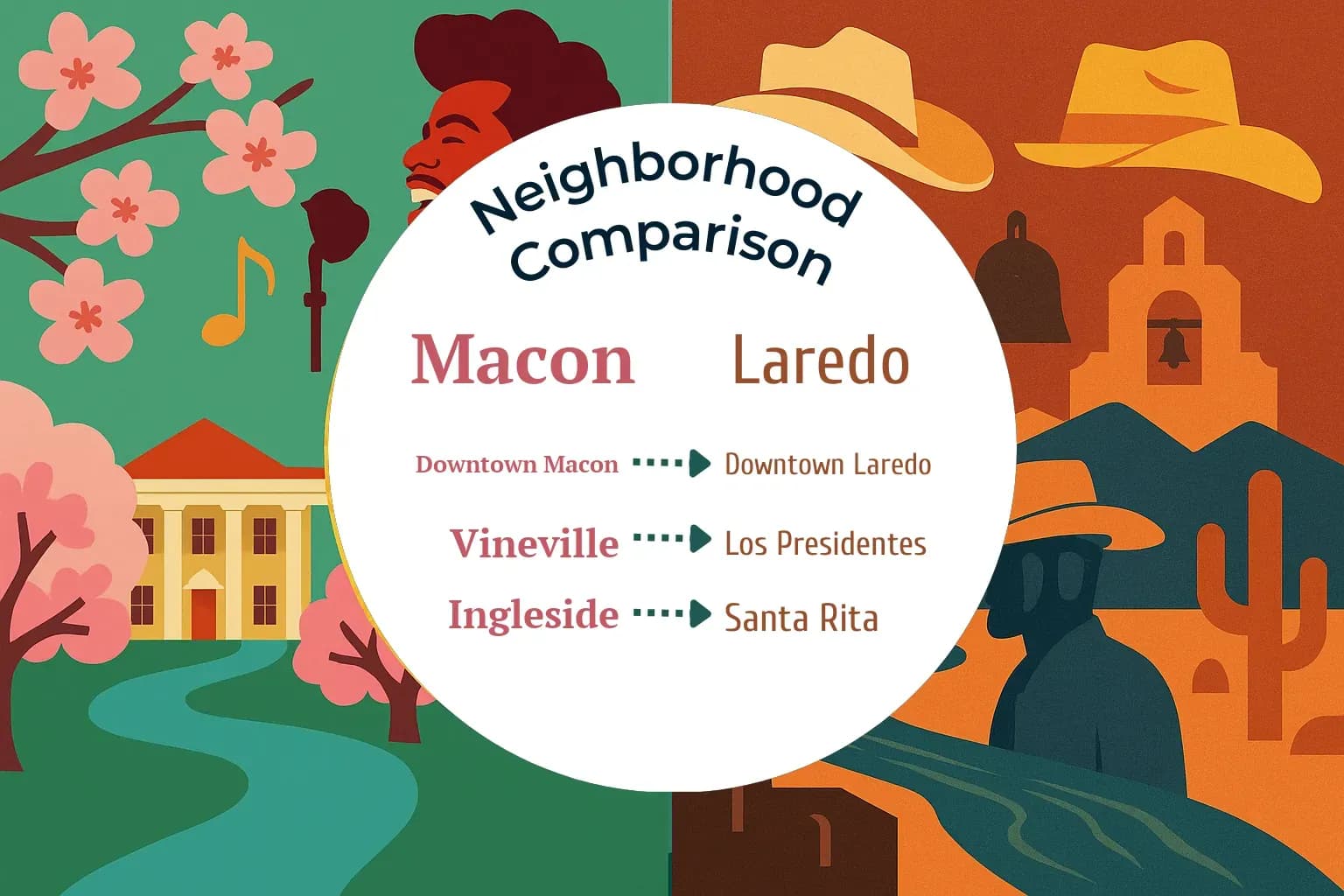 Macon vs Laredo Neighborhood Comparison