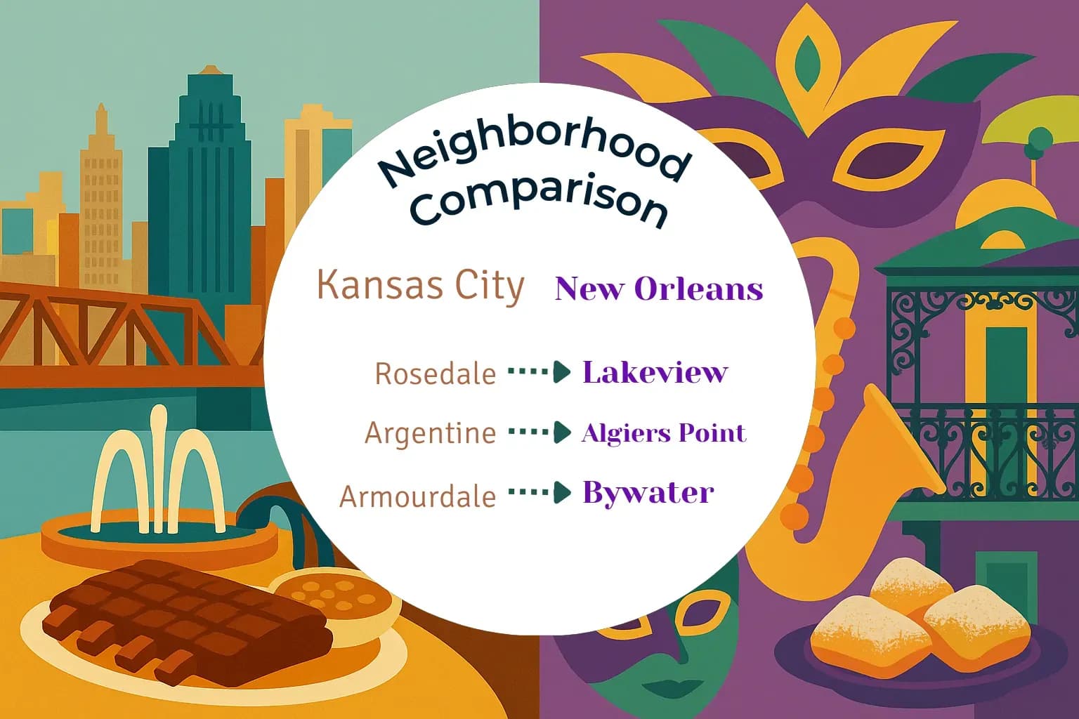Kansas City vs New Orleans Neighborhood Comparison