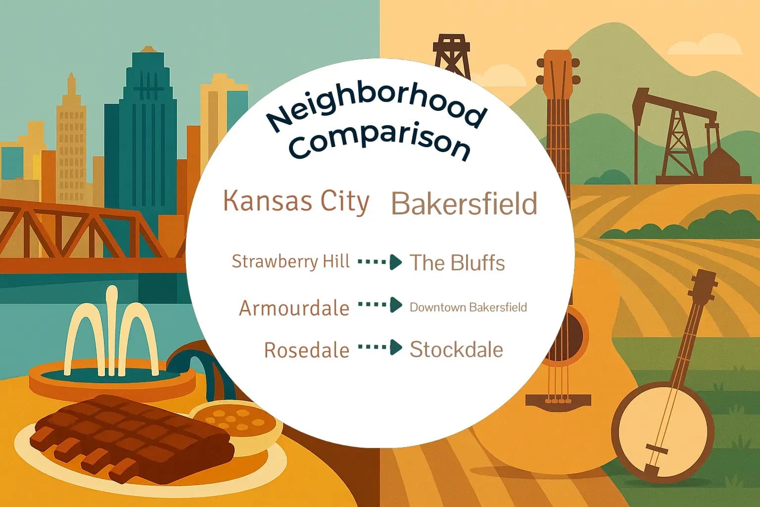 Kansas City vs Bakersfield Neighborhood Comparison