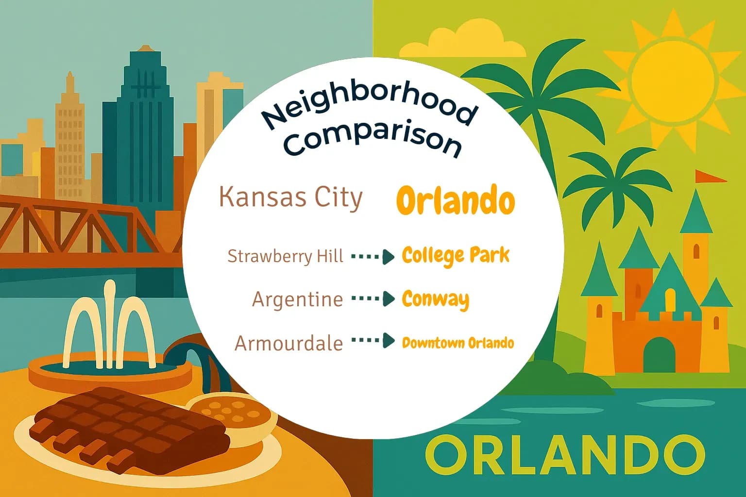 Kansas City vs Orlando Neighborhood Comparison
