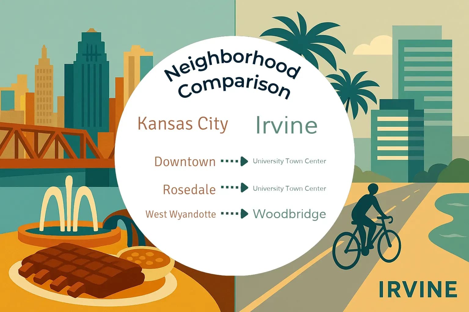Kansas City vs Irvine Neighborhood Comparison