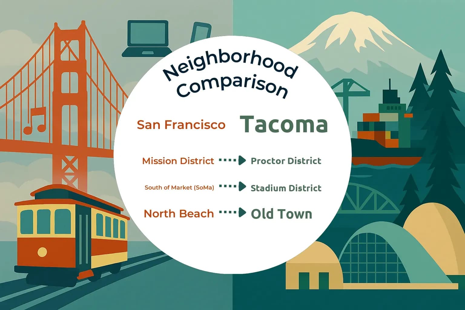San Francisco vs Tacoma Neighborhood Comparison