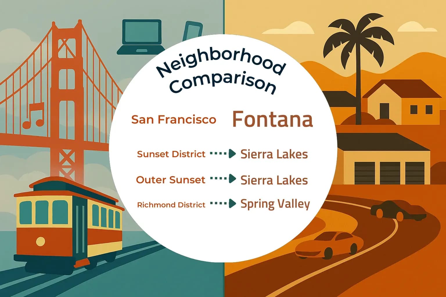 San Francisco vs Fontana Neighborhood Comparison
