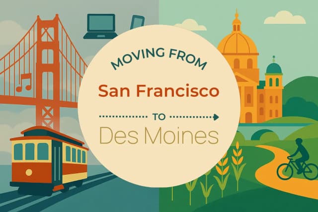 Moving from San Francisco to Des Moines