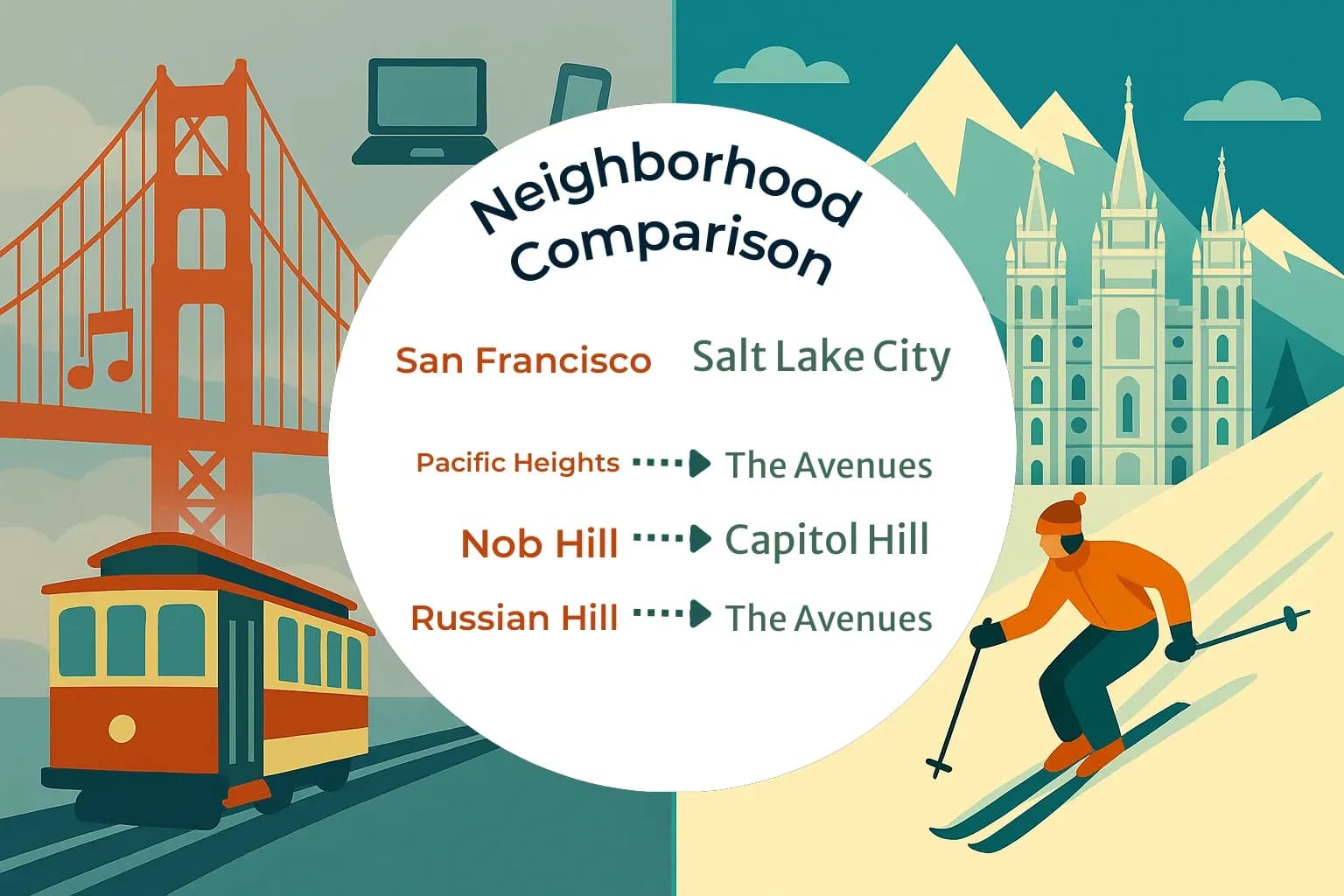 San Francisco vs Salt Lake City Neighborhood Comparison