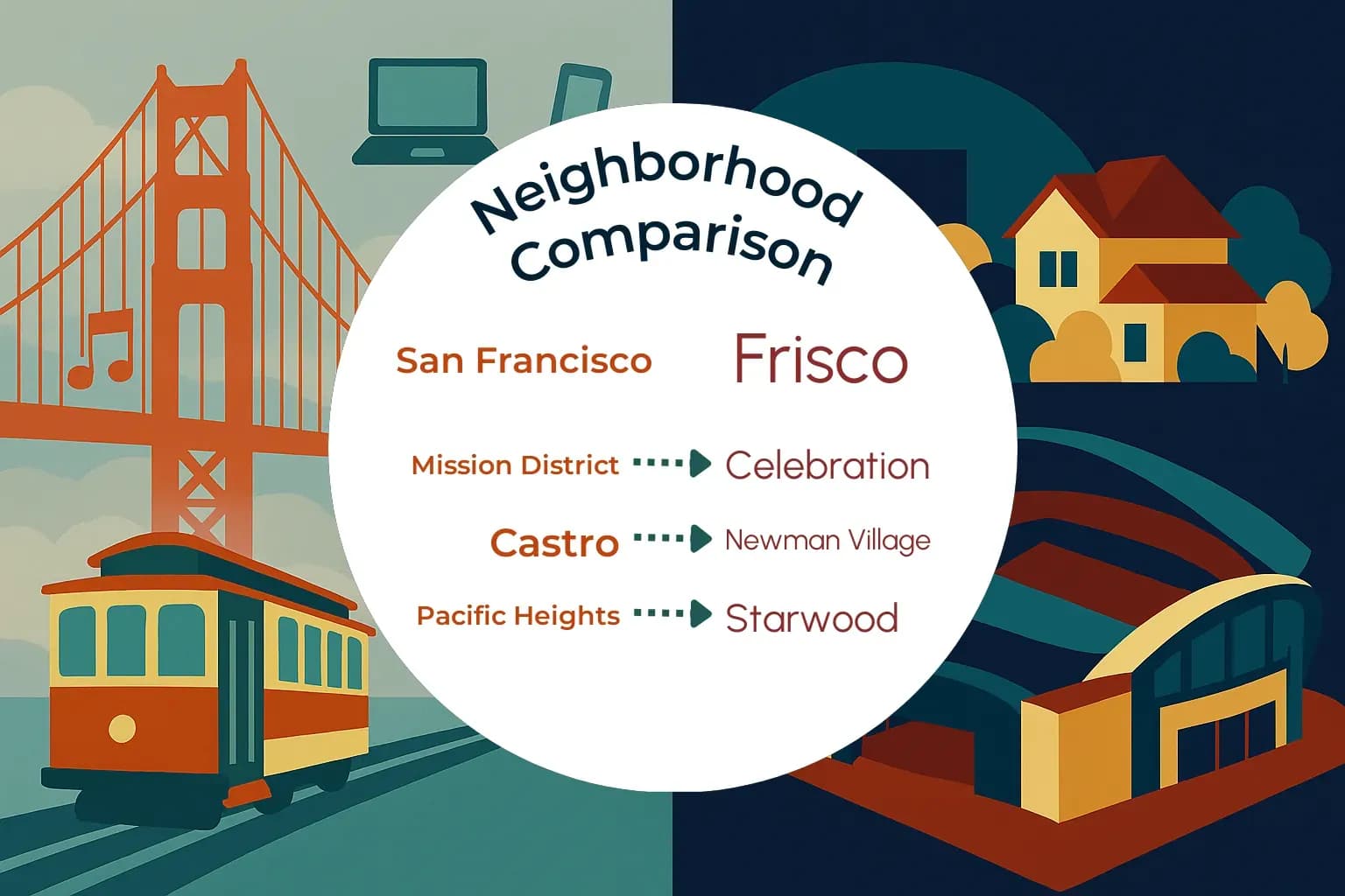 San Francisco vs Frisco Neighborhood Comparison