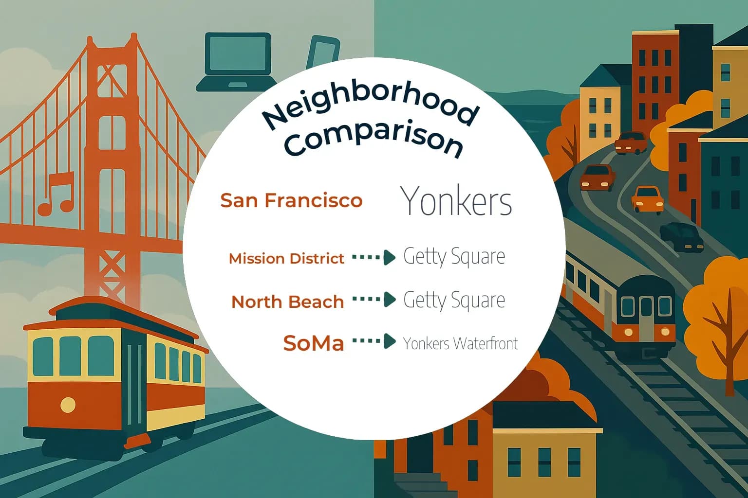San Francisco vs Yonkers Neighborhood Comparison