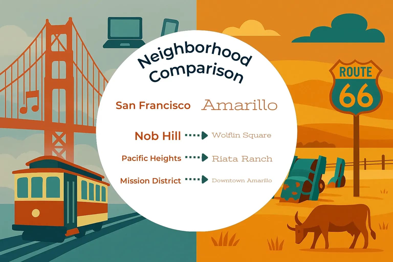San Francisco vs Amarillo Neighborhood Comparison