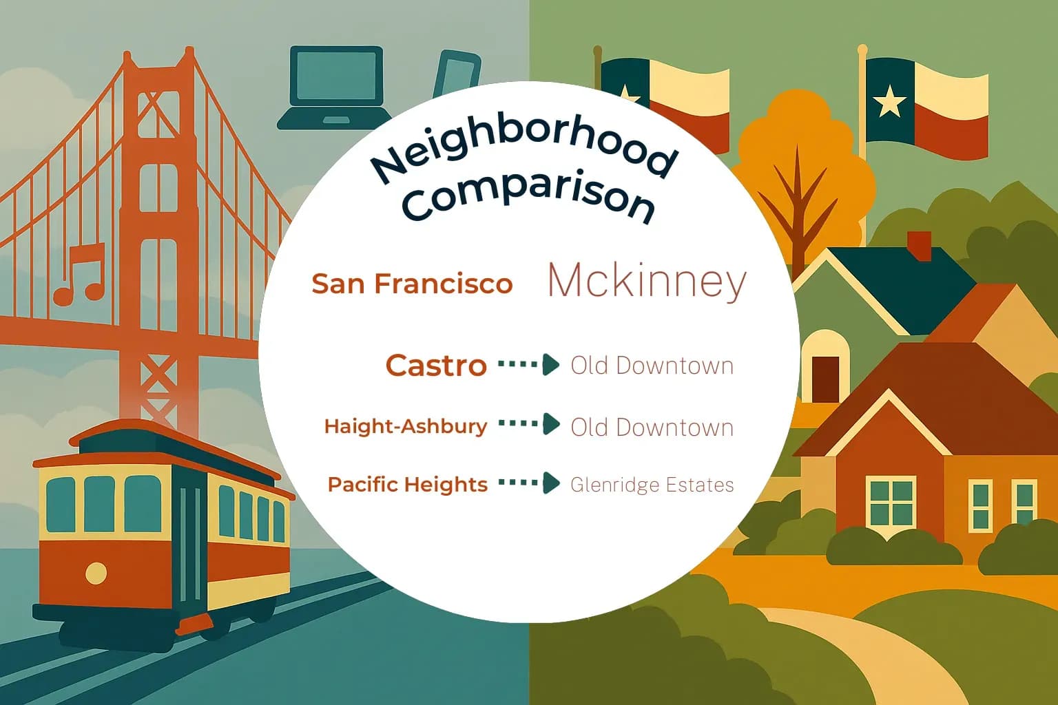 San Francisco vs Mckinney Neighborhood Comparison