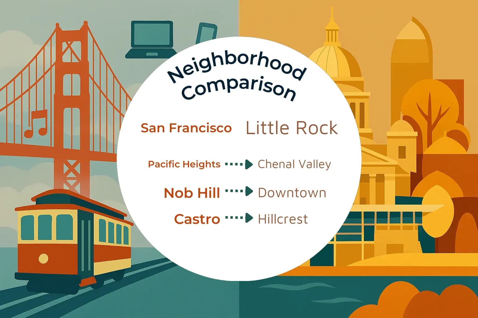 San Francisco vs Little Rock Neighborhood Comparison