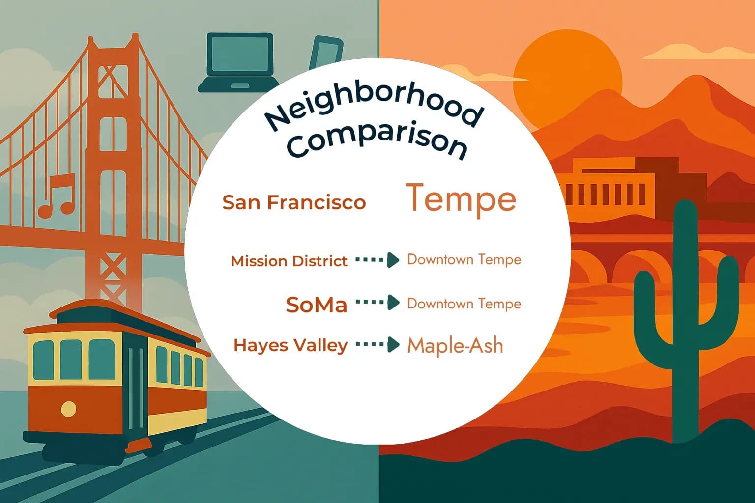 San Francisco vs Tempe Neighborhood Comparison