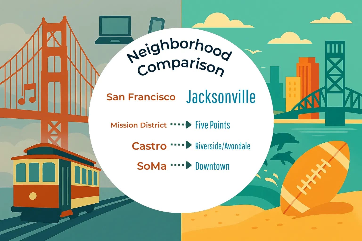 San Francisco vs Jacksonville Neighborhood Comparison