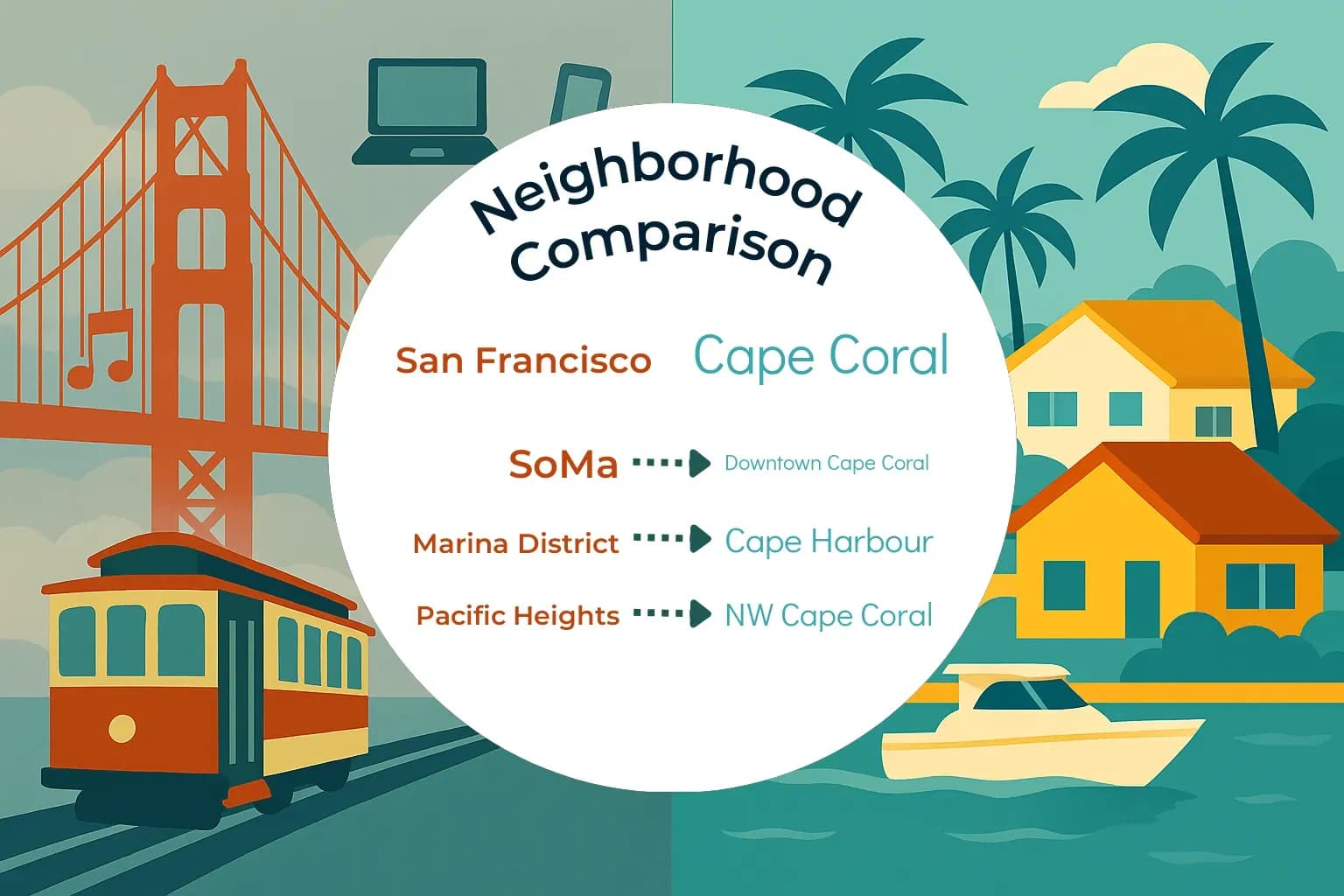 San Francisco vs Cape Coral Neighborhood Comparison