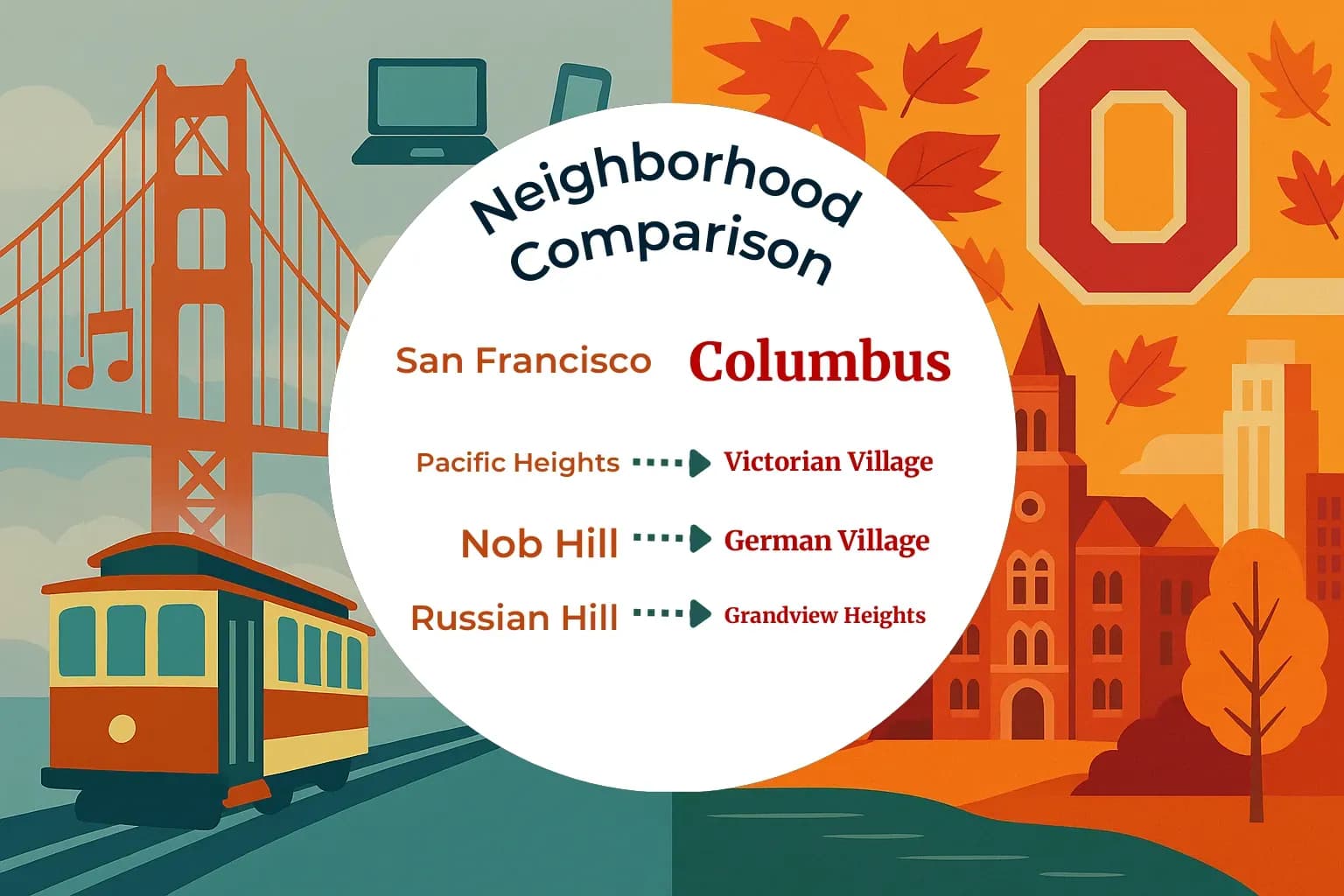San Francisco vs Columbus Neighborhood Comparison