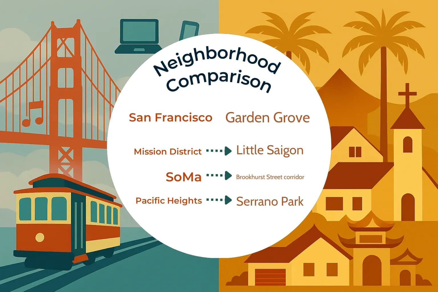 San Francisco vs Garden Grove Neighborhood Comparison