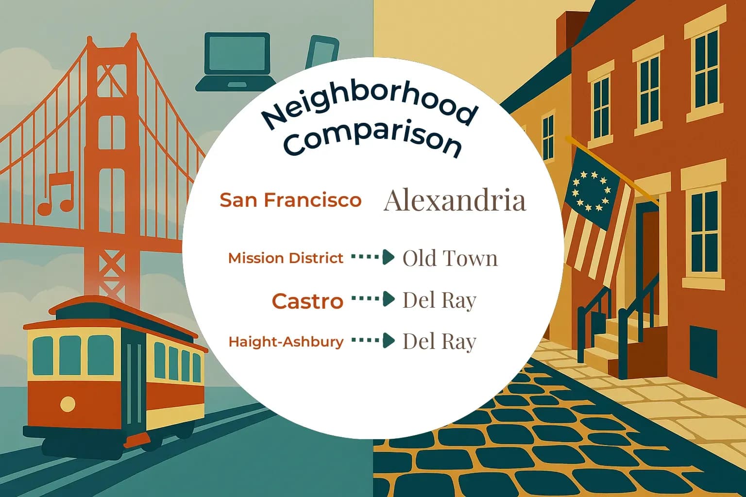 San Francisco vs Alexandria Neighborhood Comparison