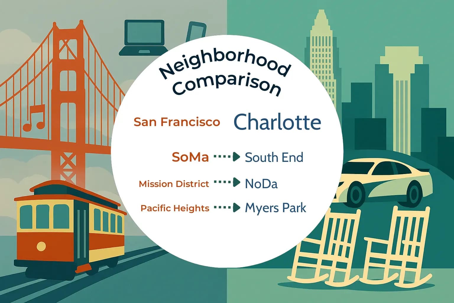 San Francisco vs Charlotte Neighborhood Comparison