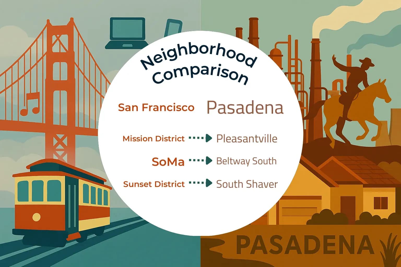 San Francisco vs Pasadena Neighborhood Comparison