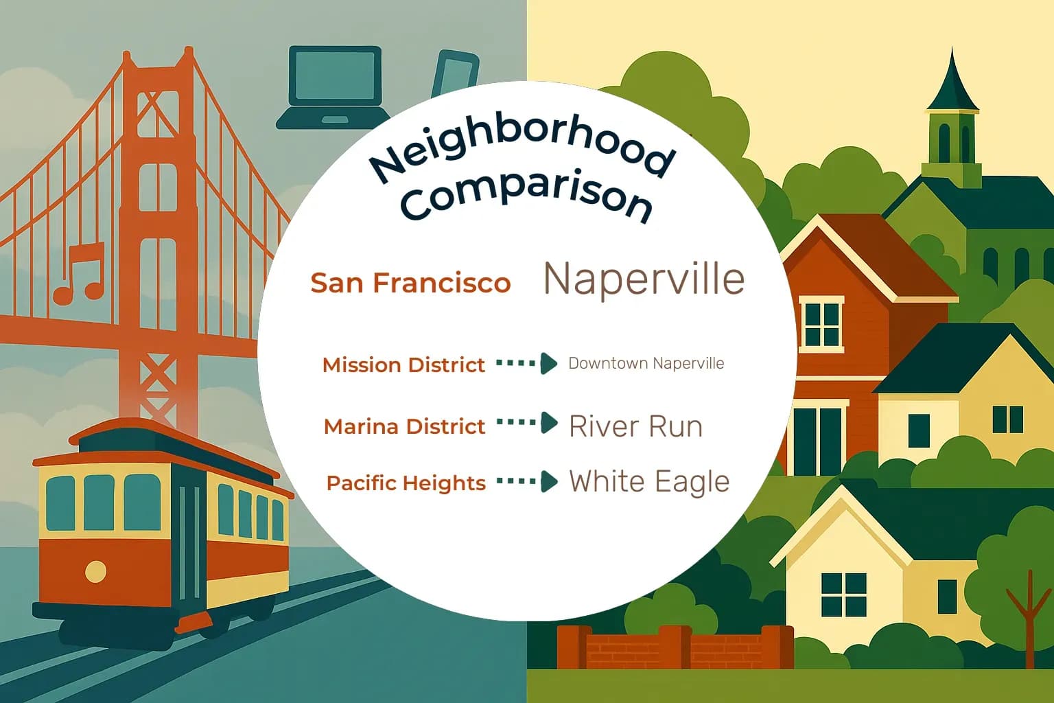 San Francisco vs Naperville Neighborhood Comparison