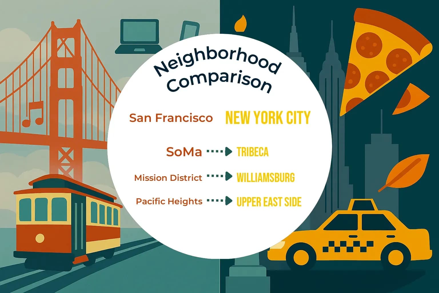 San Francisco vs New York City Neighborhood Comparison