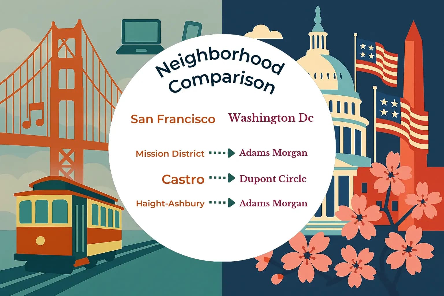 San Francisco vs Washington DC Neighborhood Comparison