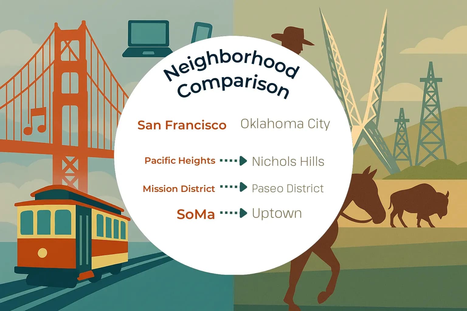 San Francisco vs Oklahoma City Neighborhood Comparison